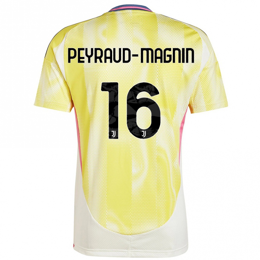 Gyermek Labdarúgás Pauline Peyraud-Magnin #16 Napsárga Idegenbeli Jersey 2024/25 Mez Póló Ing