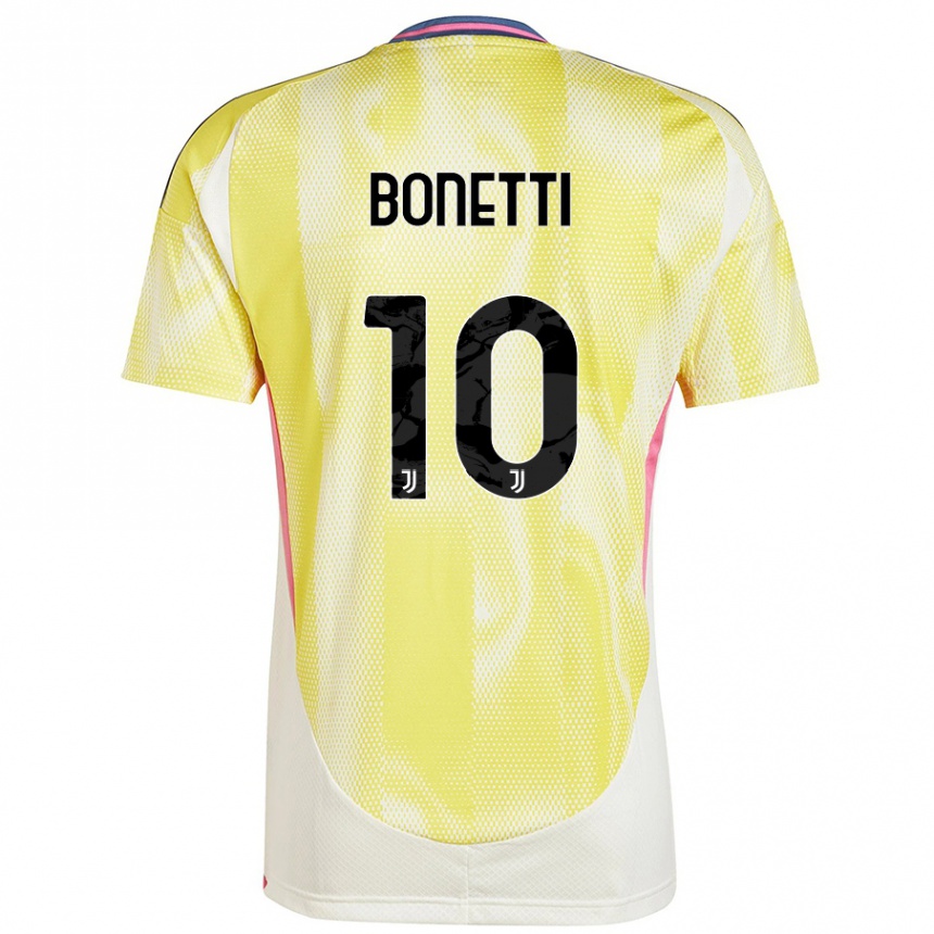 Gyermek Labdarúgás Andrea Bonetti #10 Napsárga Idegenbeli Jersey 2024/25 Mez Póló Ing