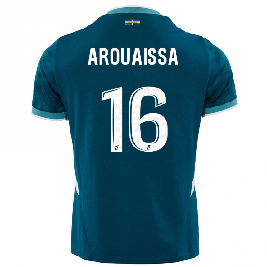 Gyermek Labdarúgás Ines Arouaissa #16 Türkizkék Idegenbeli Jersey 2024/25 Mez Póló Ing