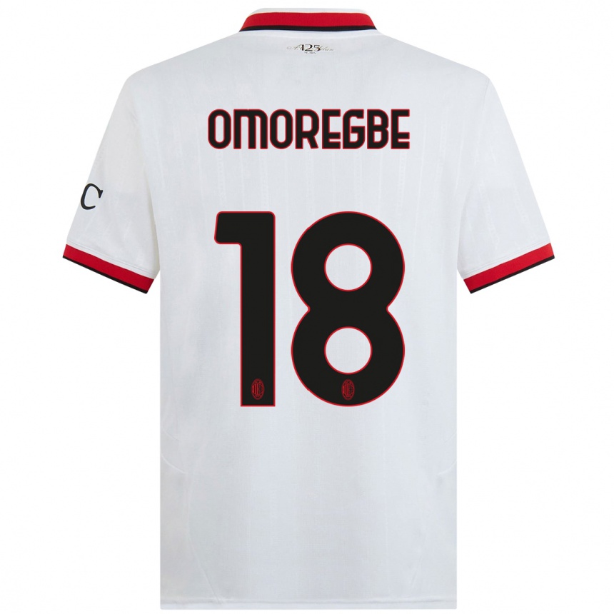 Gyermek Labdarúgás Bob Murphy Omoregbe #18 Fehér Fekete Piros Idegenbeli Jersey 2024/25 Mez Póló Ing