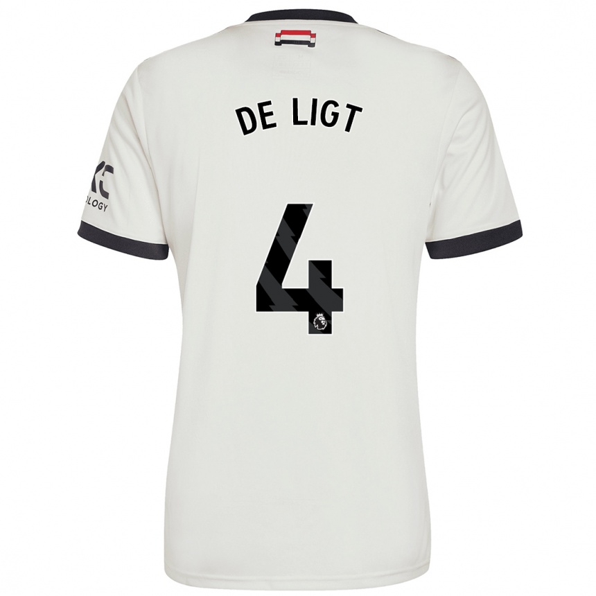 Gyermek Labdarúgás Matthijs De Ligt #4 Törtfehér Harmadik Számú Jersey 2024/25 Mez Póló Ing