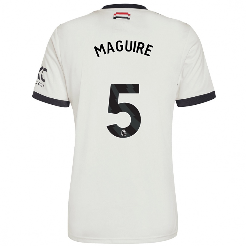 Gyermek Labdarúgás Harry Maguire #5 Törtfehér Harmadik Számú Jersey 2024/25 Mez Póló Ing