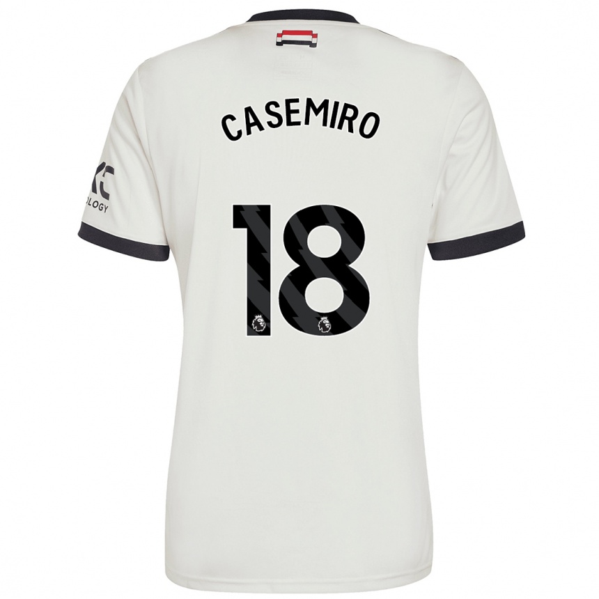 Gyermek Labdarúgás Casemiro #18 Törtfehér Harmadik Számú Jersey 2024/25 Mez Póló Ing