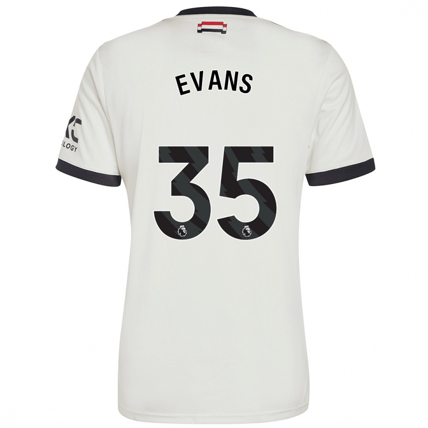 Gyermek Labdarúgás Jonny Evans #35 Törtfehér Harmadik Számú Jersey 2024/25 Mez Póló Ing