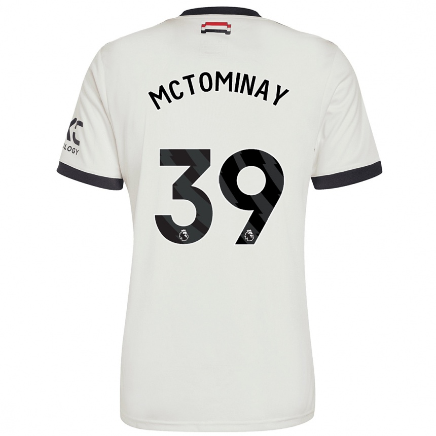 Gyermek Labdarúgás Scott Mctominay #39 Törtfehér Harmadik Számú Jersey 2024/25 Mez Póló Ing