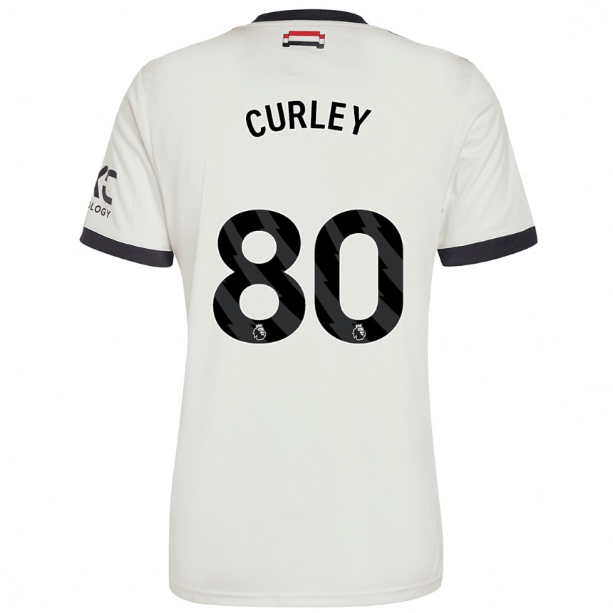 Gyermek Labdarúgás Ruben Curley #80 Törtfehér Harmadik Számú Jersey 2024/25 Mez Póló Ing