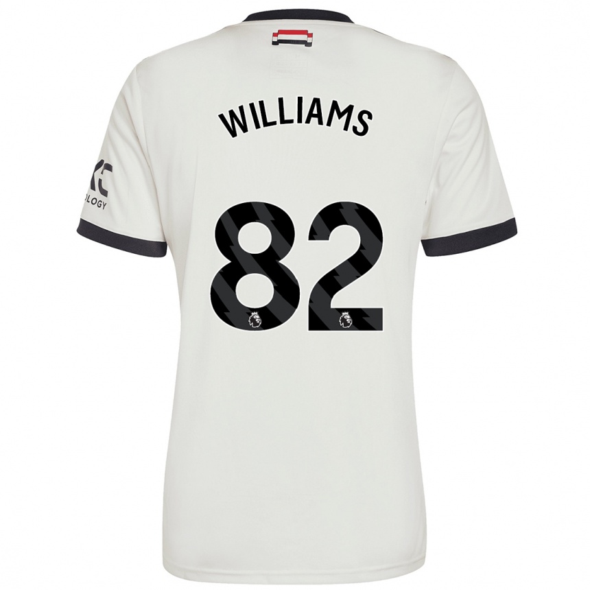 Gyermek Labdarúgás Ethan Williams #82 Törtfehér Harmadik Számú Jersey 2024/25 Mez Póló Ing