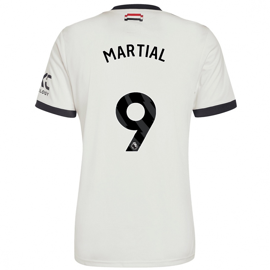 Gyermek Labdarúgás Anthony Martial #9 Törtfehér Harmadik Számú Jersey 2024/25 Mez Póló Ing