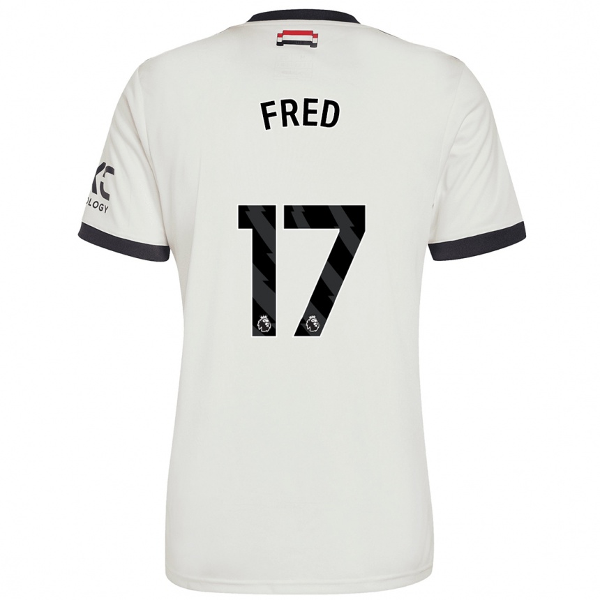 Gyermek Labdarúgás Fred #17 Törtfehér Harmadik Számú Jersey 2024/25 Mez Póló Ing