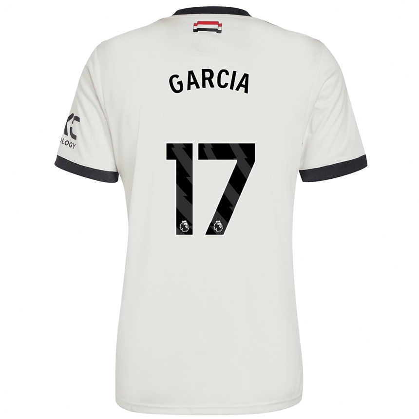 Gyermek Labdarúgás Lucia Garcia #17 Törtfehér Harmadik Számú Jersey 2024/25 Mez Póló Ing