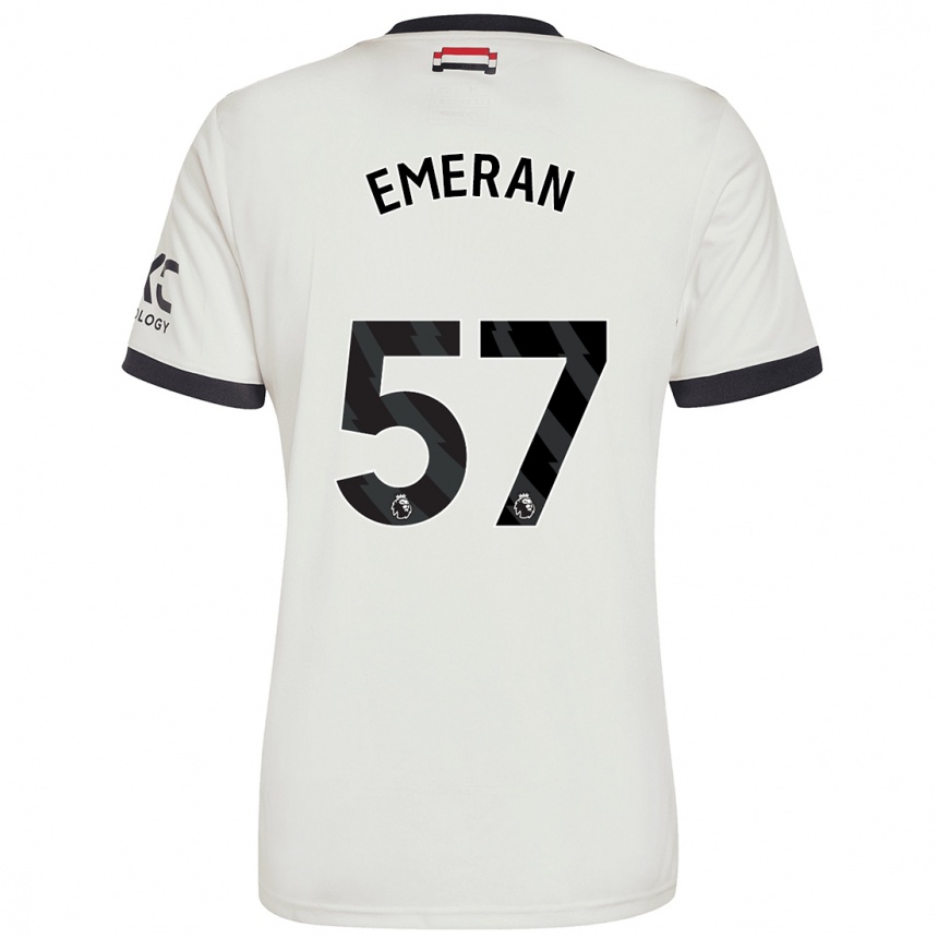 Gyermek Labdarúgás Noam Emeran #57 Törtfehér Harmadik Számú Jersey 2024/25 Mez Póló Ing