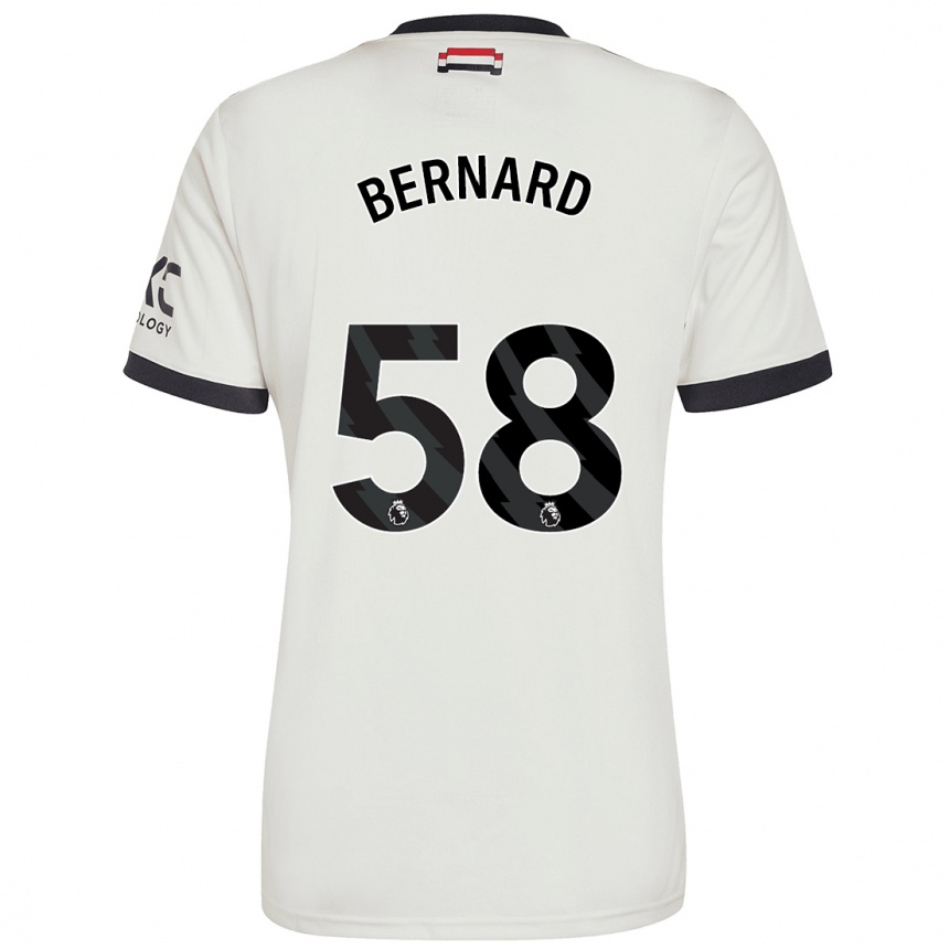 Gyermek Labdarúgás Bernard #58 Törtfehér Harmadik Számú Jersey 2024/25 Mez Póló Ing