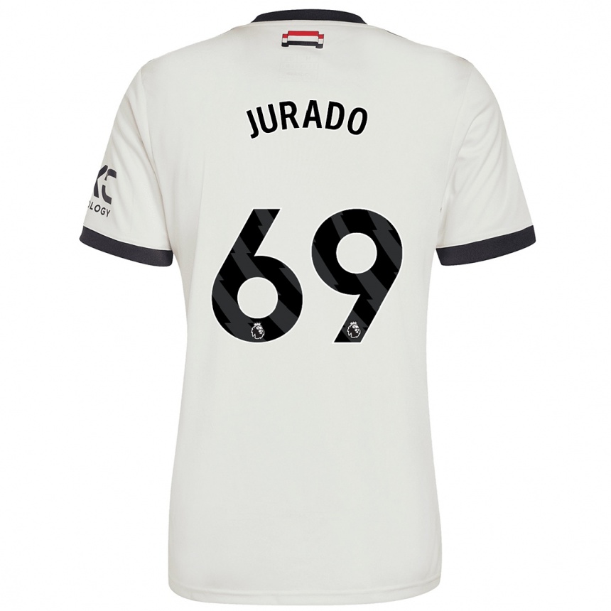 Gyermek Labdarúgás Marc Jurado #69 Törtfehér Harmadik Számú Jersey 2024/25 Mez Póló Ing