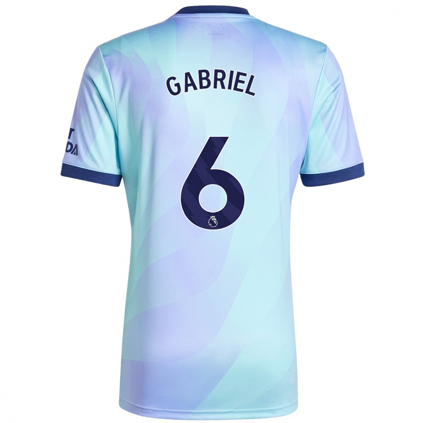 Gyermek Labdarúgás Gabriel Magalhaes #6 Aqua Harmadik Számú Jersey 2024/25 Mez Póló Ing