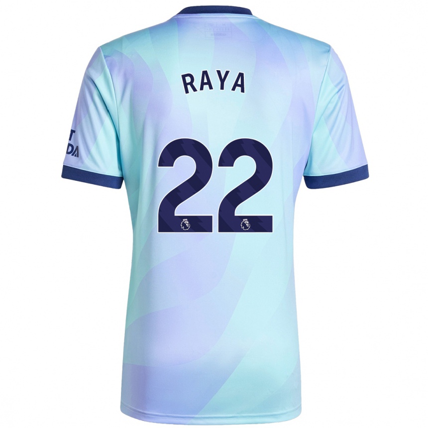 Gyermek Labdarúgás David Raya #22 Aqua Harmadik Számú Jersey 2024/25 Mez Póló Ing