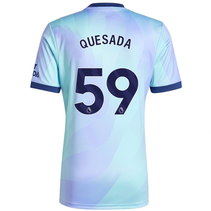 Gyermek Labdarúgás Elián Quesada #59 Aqua Harmadik Számú Jersey 2024/25 Mez Póló Ing