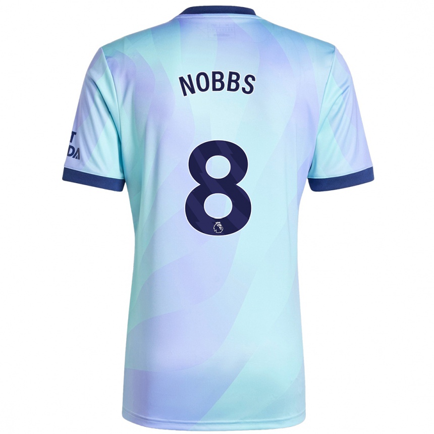 Gyermek Labdarúgás Nobbs #8 Aqua Harmadik Számú Jersey 2024/25 Mez Póló Ing