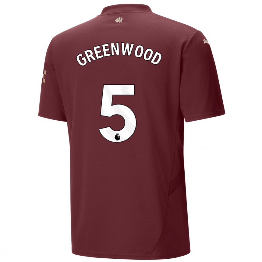 Gyermek Labdarúgás Alex Greenwood #5 Gesztenyebarna Harmadik Számú Jersey 2024/25 Mez Póló Ing