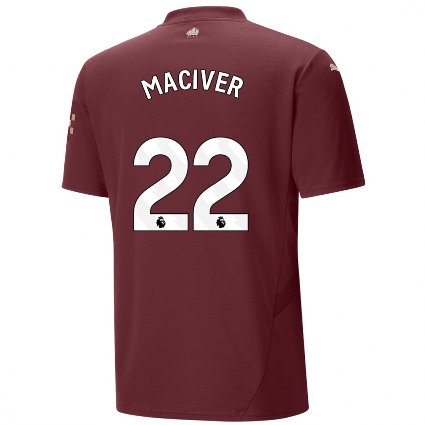 Gyermek Labdarúgás Sandy Maciver #22 Gesztenyebarna Harmadik Számú Jersey 2024/25 Mez Póló Ing