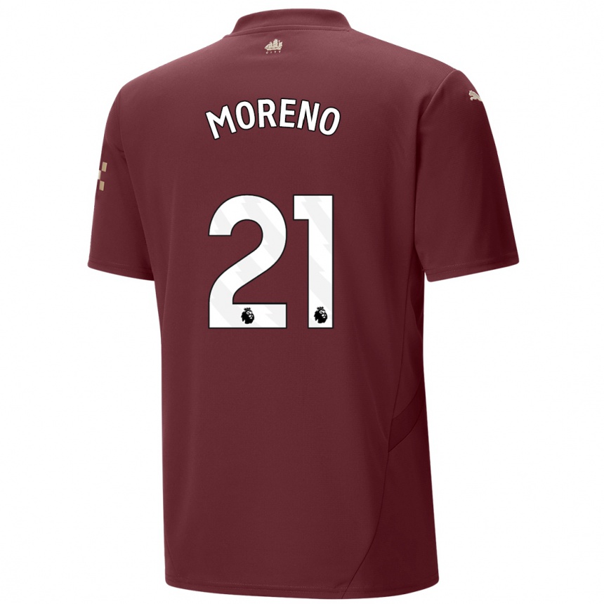 Gyermek Labdarúgás Marlos Moreno #21 Gesztenyebarna Harmadik Számú Jersey 2024/25 Mez Póló Ing