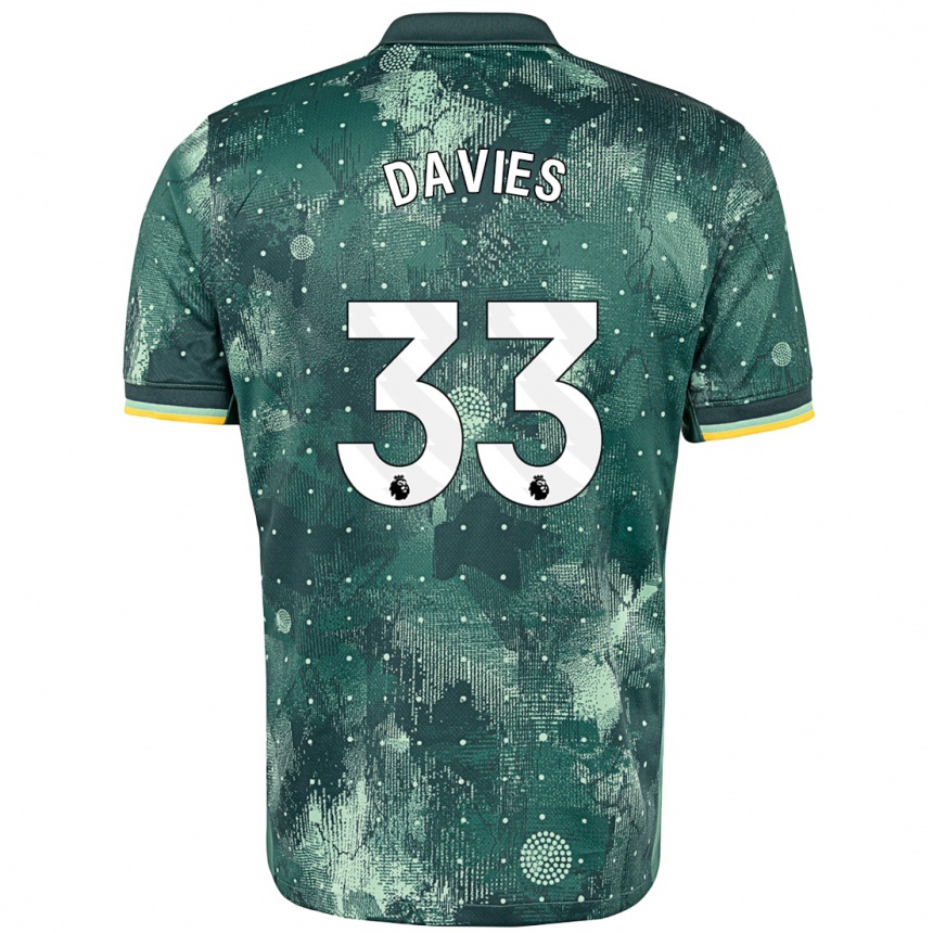 Gyermek Labdarúgás Ben Davies #33 Menta Zöld Harmadik Számú Jersey 2024/25 Mez Póló Ing