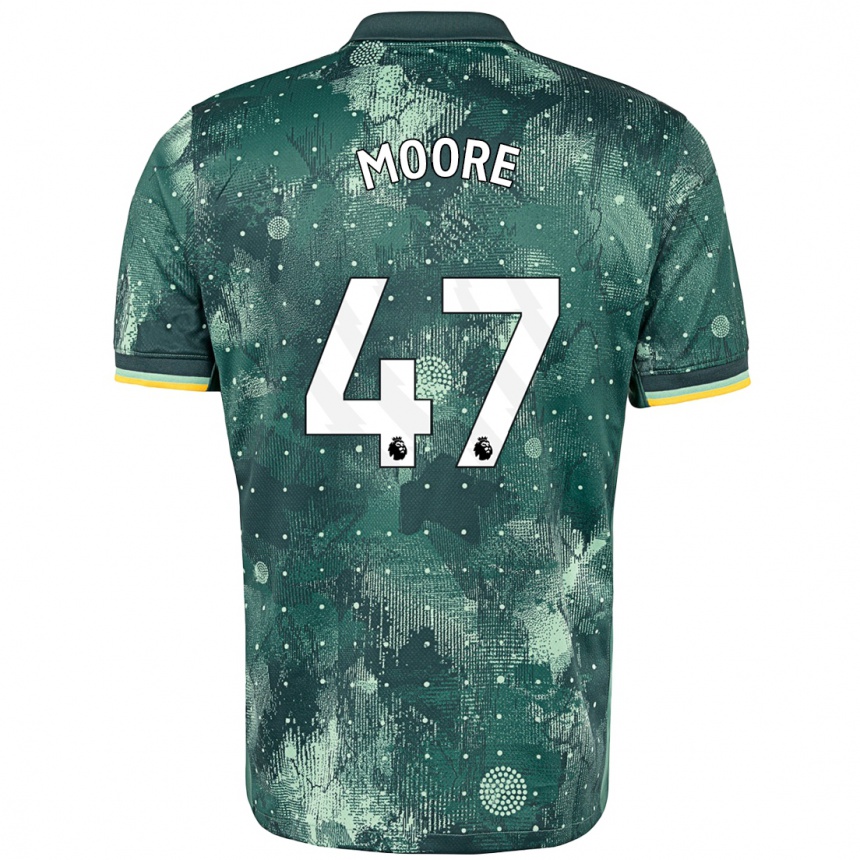 Gyermek Labdarúgás Mikey Moore #47 Menta Zöld Harmadik Számú Jersey 2024/25 Mez Póló Ing