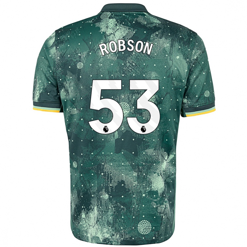 Gyermek Labdarúgás Max Robson #53 Menta Zöld Harmadik Számú Jersey 2024/25 Mez Póló Ing