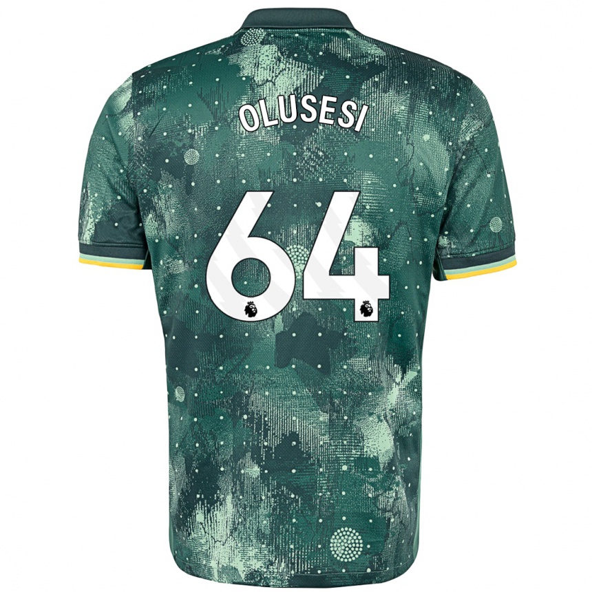 Gyermek Labdarúgás Callum Olusesi #64 Menta Zöld Harmadik Számú Jersey 2024/25 Mez Póló Ing