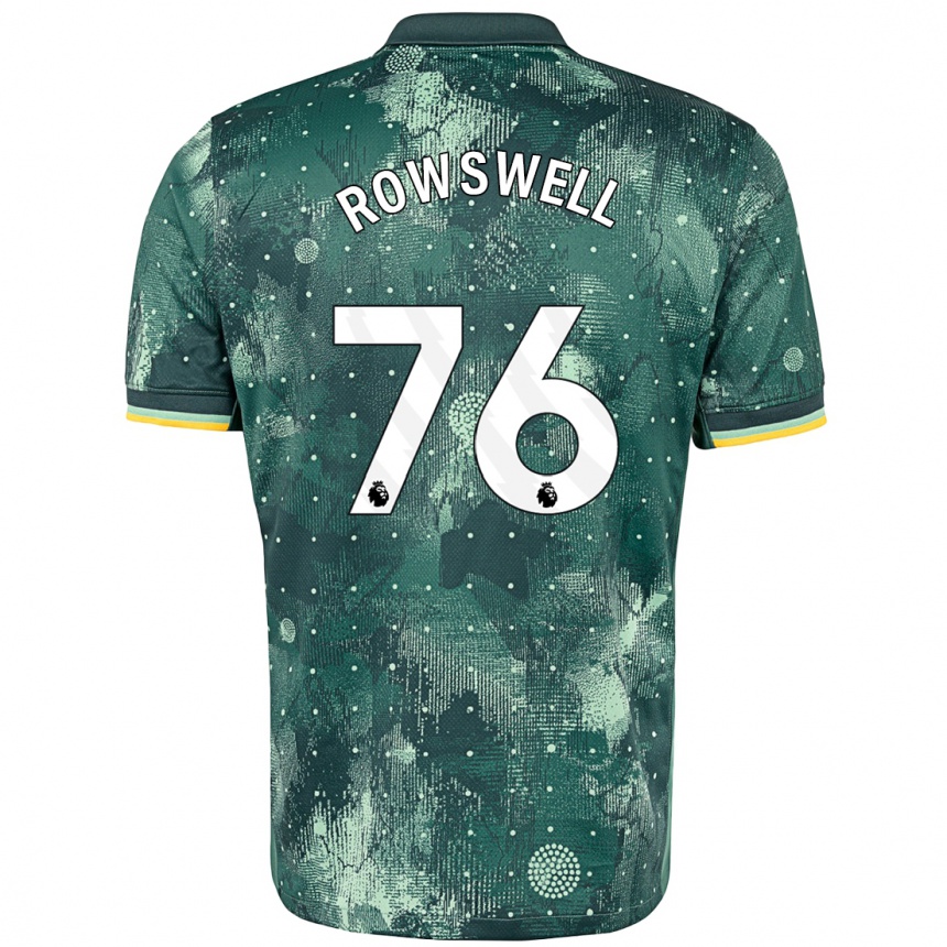 Gyermek Labdarúgás James Rowswell #76 Menta Zöld Harmadik Számú Jersey 2024/25 Mez Póló Ing