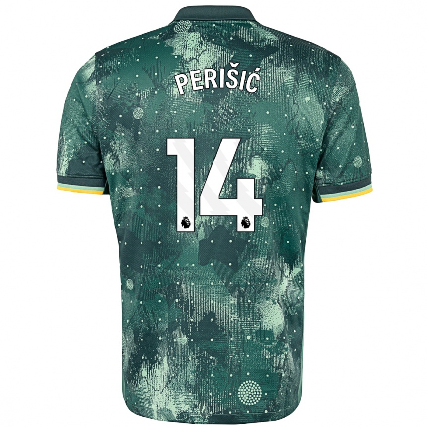 Gyermek Labdarúgás Ivan Perisic #14 Menta Zöld Harmadik Számú Jersey 2024/25 Mez Póló Ing