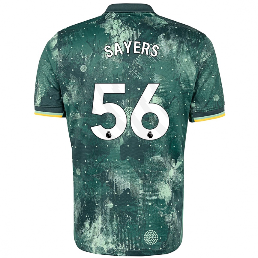 Gyermek Labdarúgás Charlie Sayers #56 Menta Zöld Harmadik Számú Jersey 2024/25 Mez Póló Ing