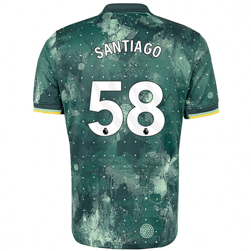 Gyermek Labdarúgás Yago Santiago #58 Menta Zöld Harmadik Számú Jersey 2024/25 Mez Póló Ing