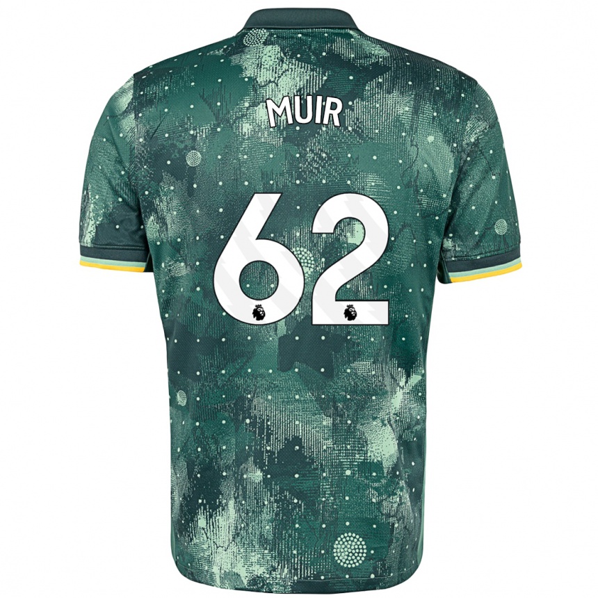 Gyermek Labdarúgás Marqes Muir #62 Menta Zöld Harmadik Számú Jersey 2024/25 Mez Póló Ing