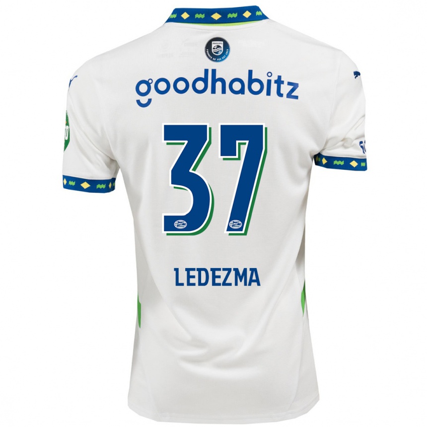 Gyermek Labdarúgás Richard Ledezma #37 Fehér Sötétkék Harmadik Számú Jersey 2024/25 Mez Póló Ing