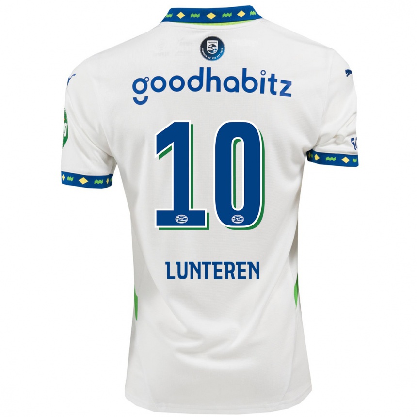 Gyermek Labdarúgás Desiree Van Lunteren #10 Fehér Sötétkék Harmadik Számú Jersey 2024/25 Mez Póló Ing