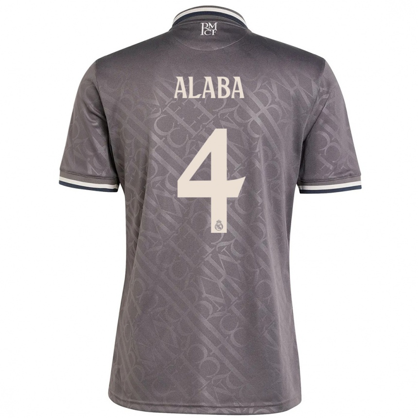 Gyermek Labdarúgás David Alaba #4 Faszén Harmadik Számú Jersey 2024/25 Mez Póló Ing