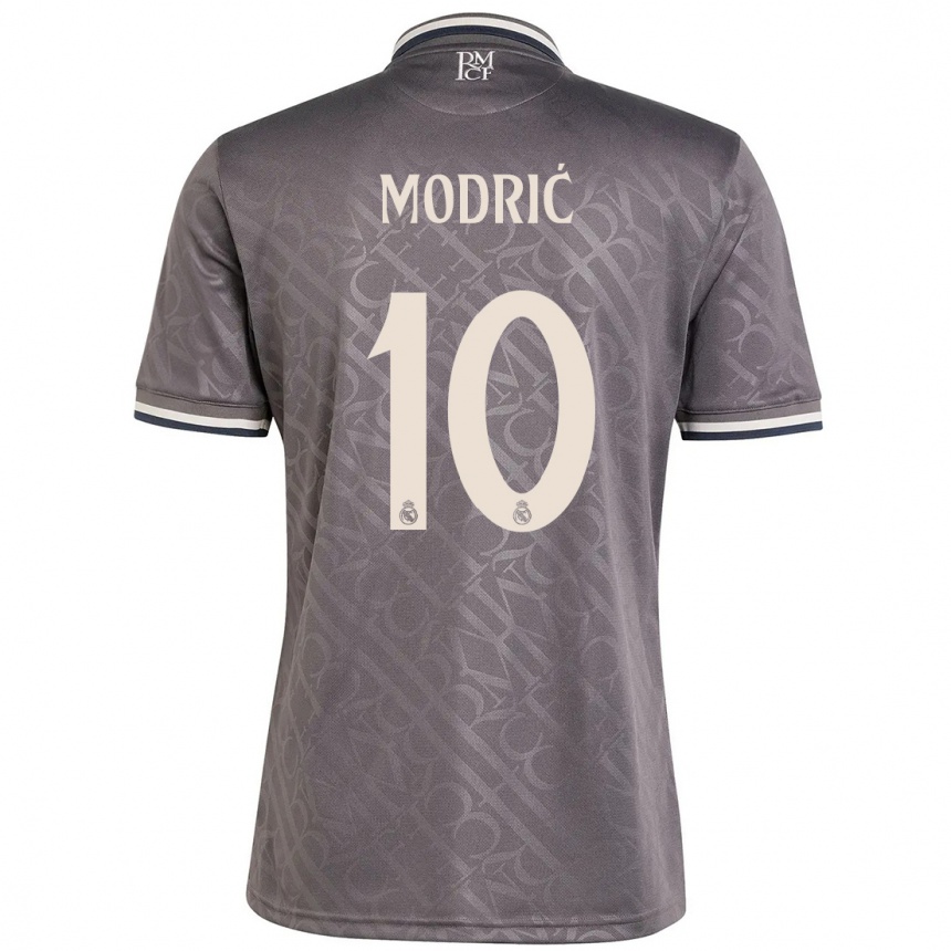 Gyermek Labdarúgás Luka Modric #10 Faszén Harmadik Számú Jersey 2024/25 Mez Póló Ing