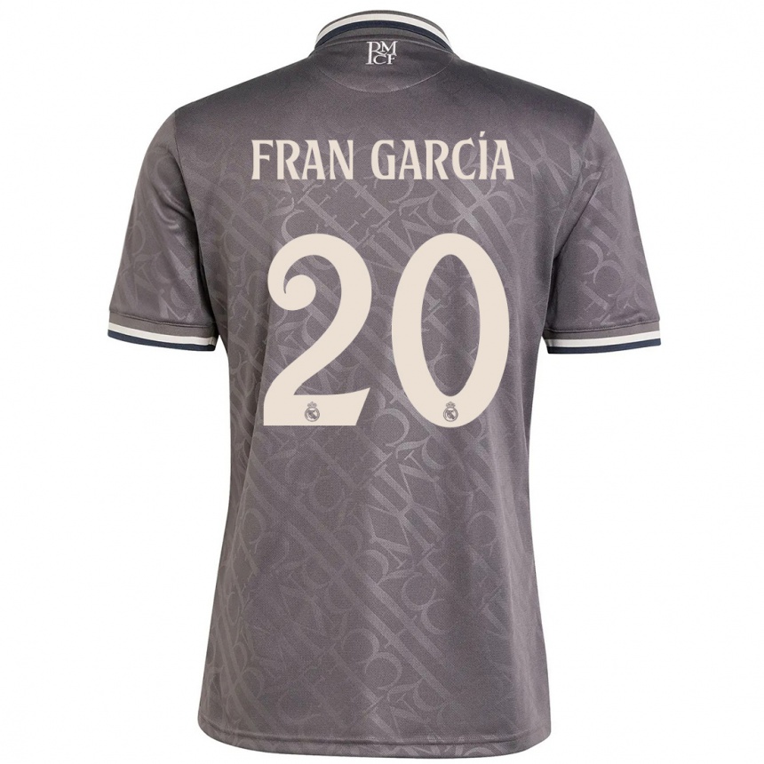 Gyermek Labdarúgás Fran García #20 Faszén Harmadik Számú Jersey 2024/25 Mez Póló Ing