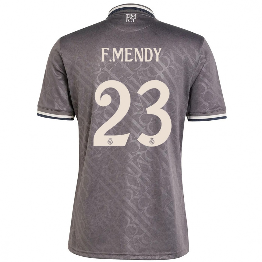 Gyermek Labdarúgás Ferland Mendy #23 Faszén Harmadik Számú Jersey 2024/25 Mez Póló Ing