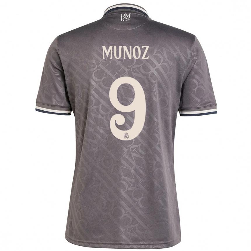 Gyermek Labdarúgás Victor Munoz #9 Faszén Harmadik Számú Jersey 2024/25 Mez Póló Ing