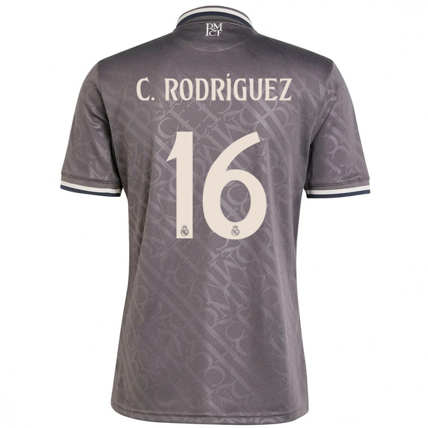 Gyermek Labdarúgás Carlos Rodríguez #16 Faszén Harmadik Számú Jersey 2024/25 Mez Póló Ing