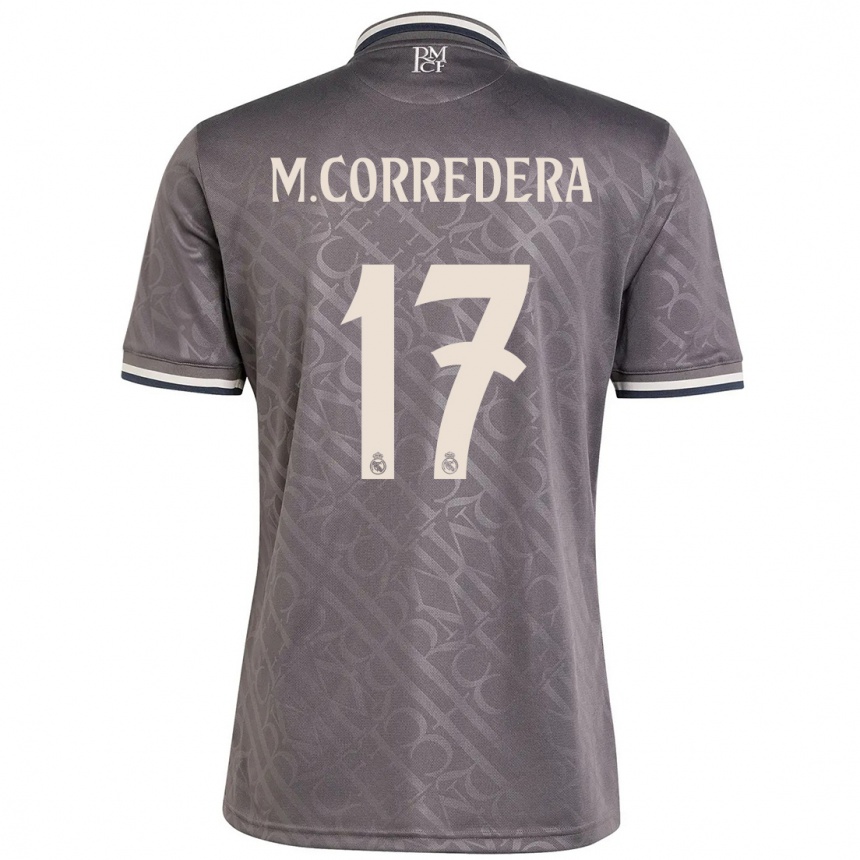 Gyermek Labdarúgás Marta Corredera #17 Faszén Harmadik Számú Jersey 2024/25 Mez Póló Ing