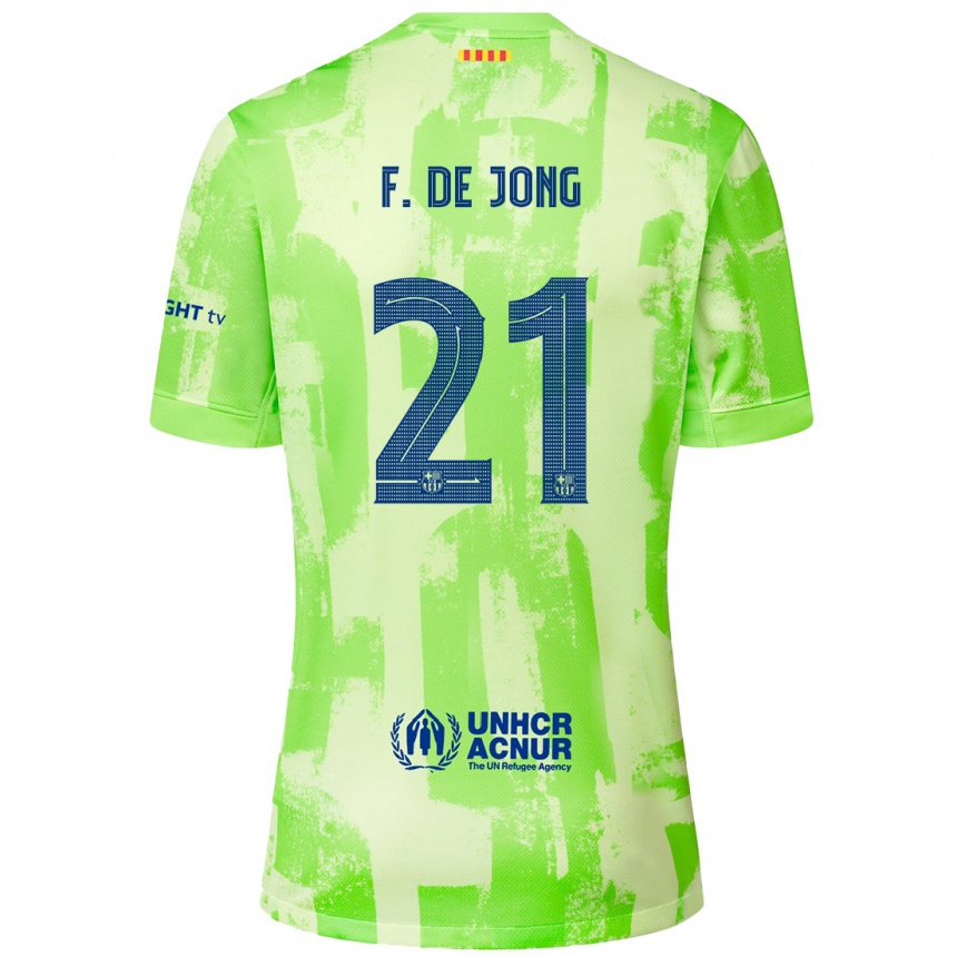 Gyermek Labdarúgás Frenkie De Jong #21 Mész Harmadik Számú Jersey 2024/25 Mez Póló Ing