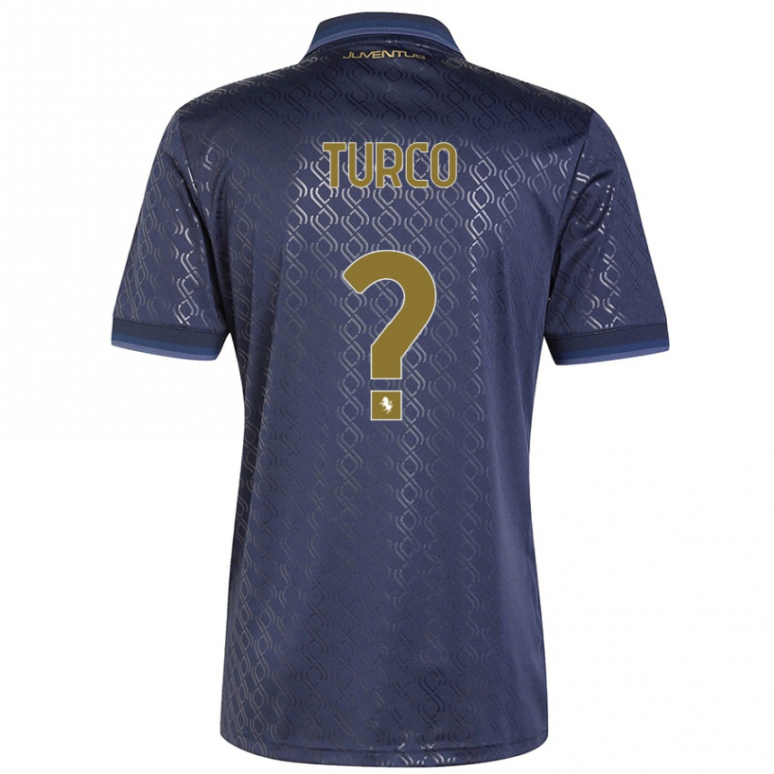 Gyermek Labdarúgás Stefano Turco #0 Sötétkék Harmadik Számú Jersey 2024/25 Mez Póló Ing