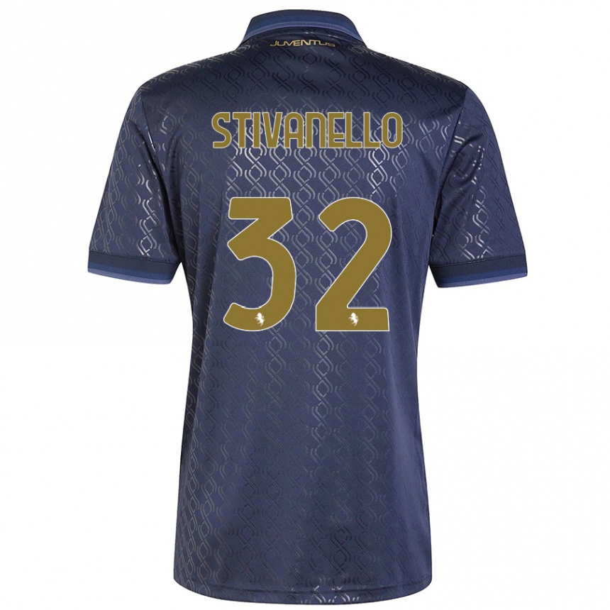 Gyermek Labdarúgás Riccardo Stivanello #32 Sötétkék Harmadik Számú Jersey 2024/25 Mez Póló Ing