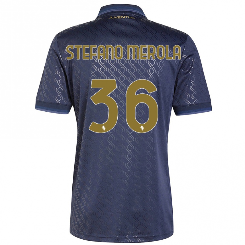 Gyermek Labdarúgás Antonio Stefano Merola #36 Sötétkék Harmadik Számú Jersey 2024/25 Mez Póló Ing