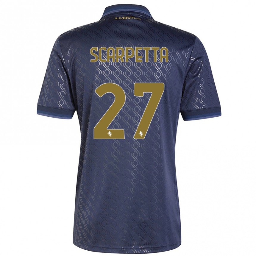 Gyermek Labdarúgás Jacopo Scarpetta #27 Sötétkék Harmadik Számú Jersey 2024/25 Mez Póló Ing