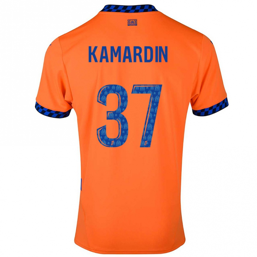 Gyermek Labdarúgás Aaron Kamardin #37 Narancssárga Sötétkék Harmadik Számú Jersey 2024/25 Mez Póló Ing