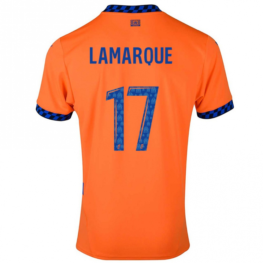 Gyermek Labdarúgás Alais Lamarque #17 Narancssárga Sötétkék Harmadik Számú Jersey 2024/25 Mez Póló Ing