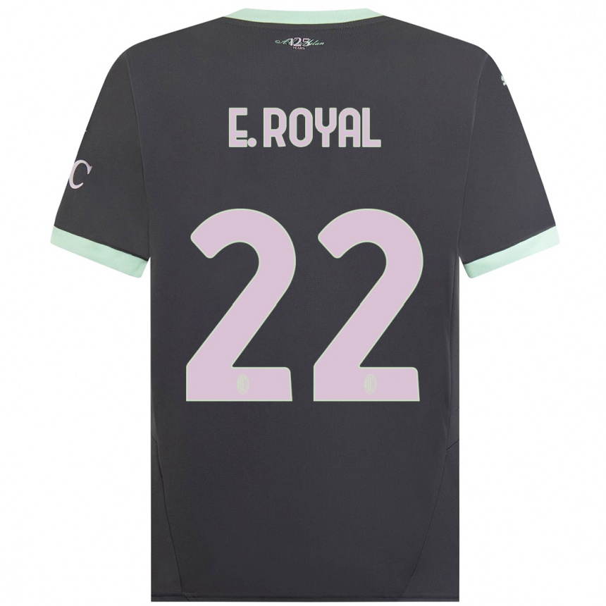 Gyermek Labdarúgás Emerson Royal #22 Szürke Harmadik Számú Jersey 2024/25 Mez Póló Ing